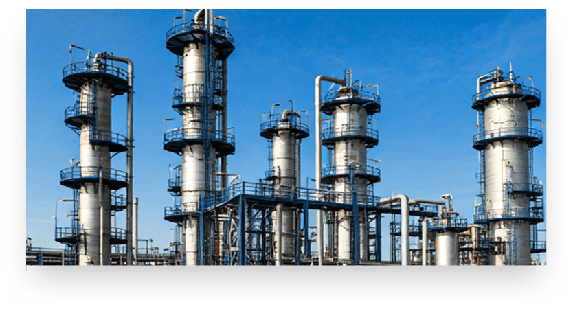 Oil refinery and storage infrastructure