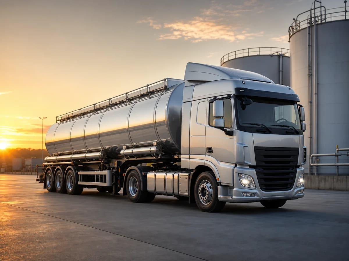 Road tanker transporting Automotive Gas Oil